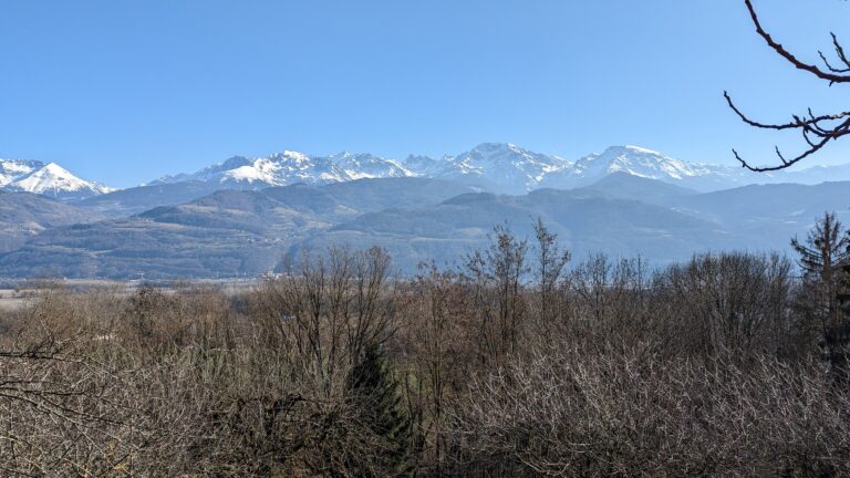 Vue de Belledonne depuis Saint Nazaire Les Eymes